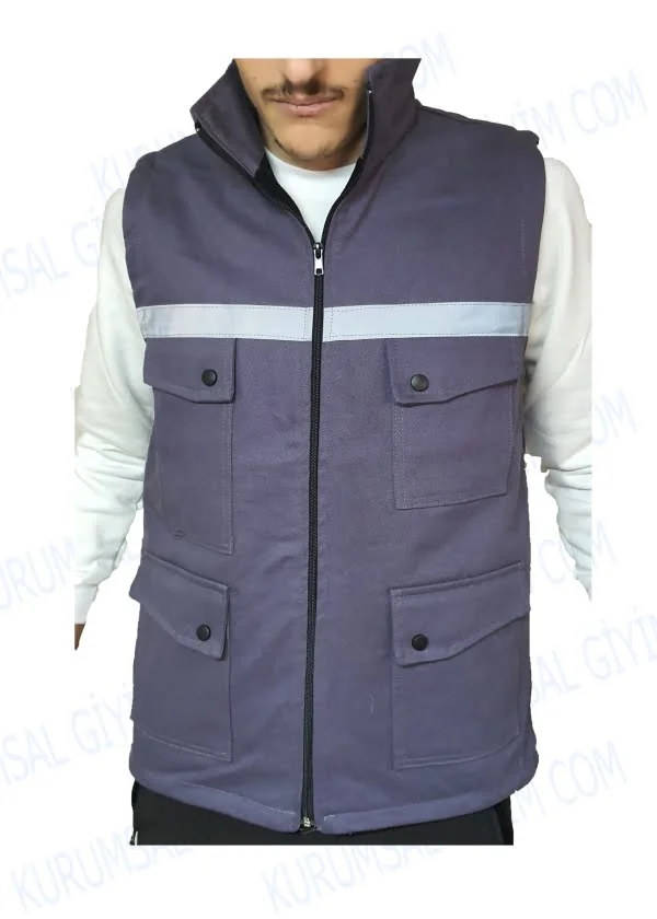 Gri iş yeleği