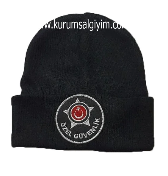 Siyah özel güvenlik beresi yeni tip